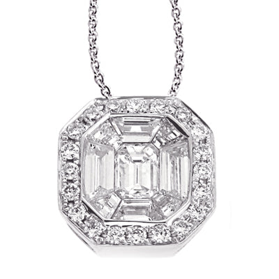 White Gold Diamond Pendant - P3066WG