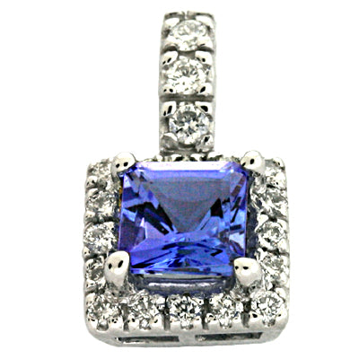 Tanzanite & Diamond Pendant - P3069-TWG