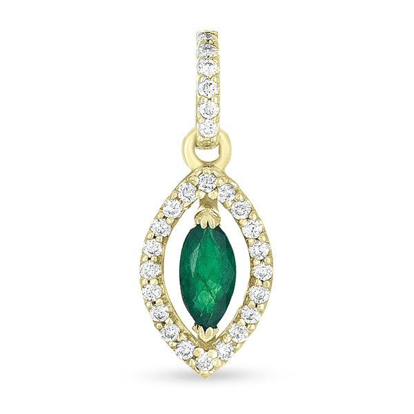 Emerald & Diamond Pendant - P3097-EYG