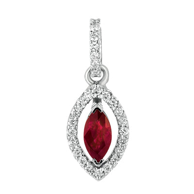 Ruby & Diamond Pendant - P3097-RWG