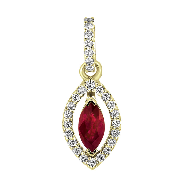 Ruby & Diamond Pendant - P3097-RYG