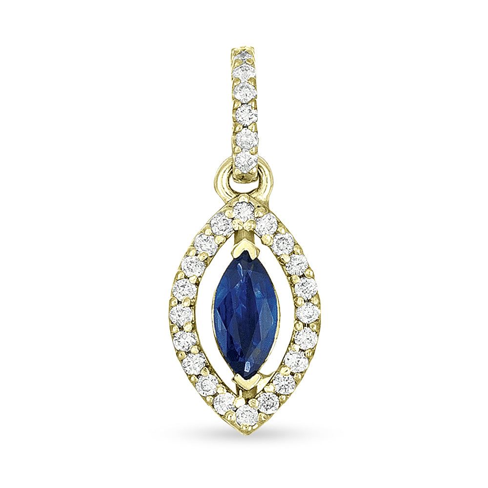 Sapphire & Diamond Pendant - P3097-SYG