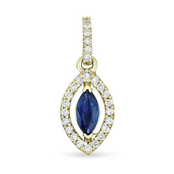 Sapphire & Diamond Pendant - P3097-SYG