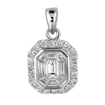 White Gold Diamond Pendant - P3099WG