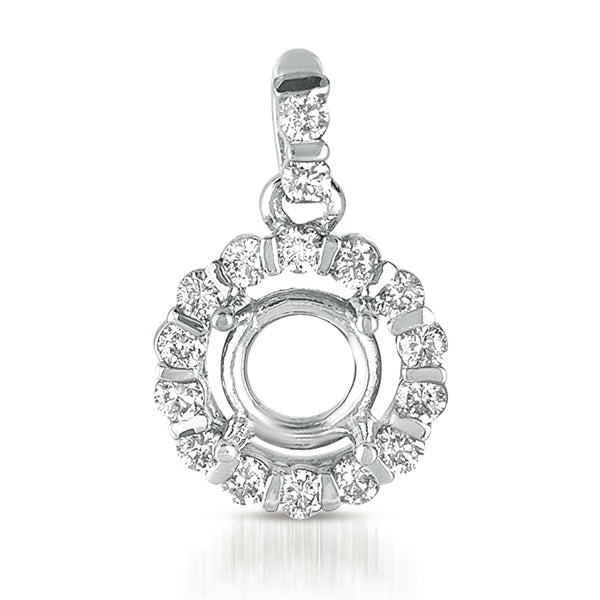 Diamond Pendant For 1/2ct Round Stone - P3104-50WG