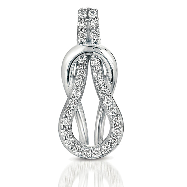 White Gold Love Knot Charm - P3109WG