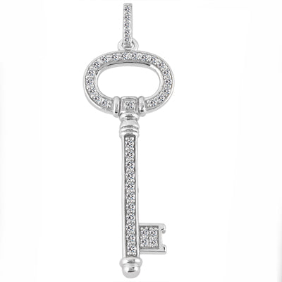 White Gold Key Charm 45mm - P3126WG