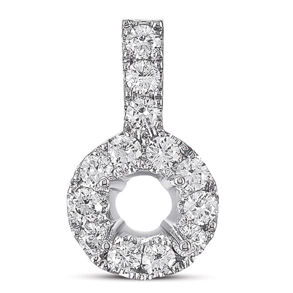 Diamond Pendant For 1ct Round Stone - P3143-1WG