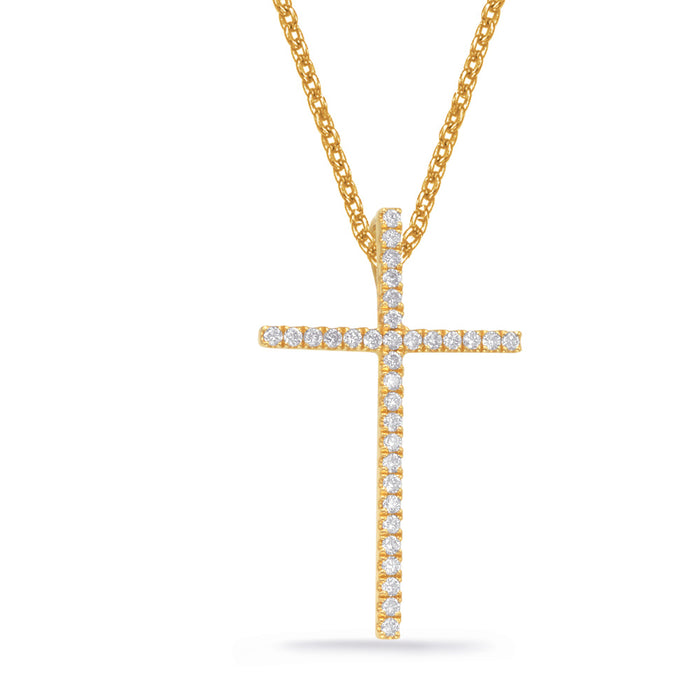 Yellow Gold Diamond Pendant - P3144YG