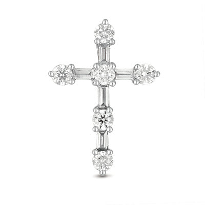 White Gold Cross Pendant - P3166WG