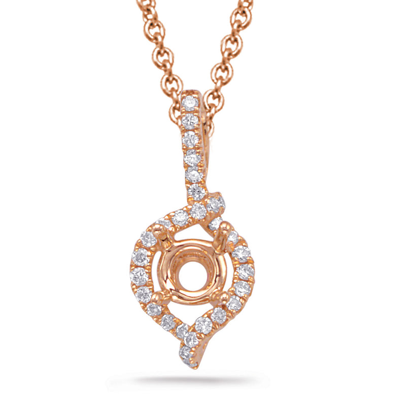 Diamond Pendant For.25ct Round Stone - P3197-25RG