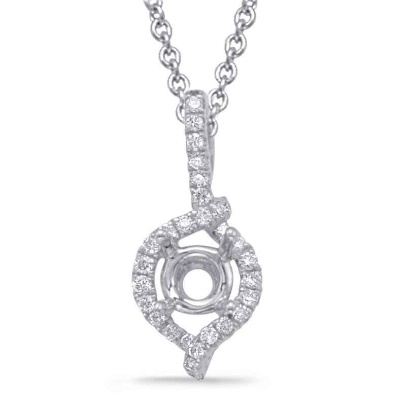 Diamond Pendant For.25ct Round Stone - P3197-25WG