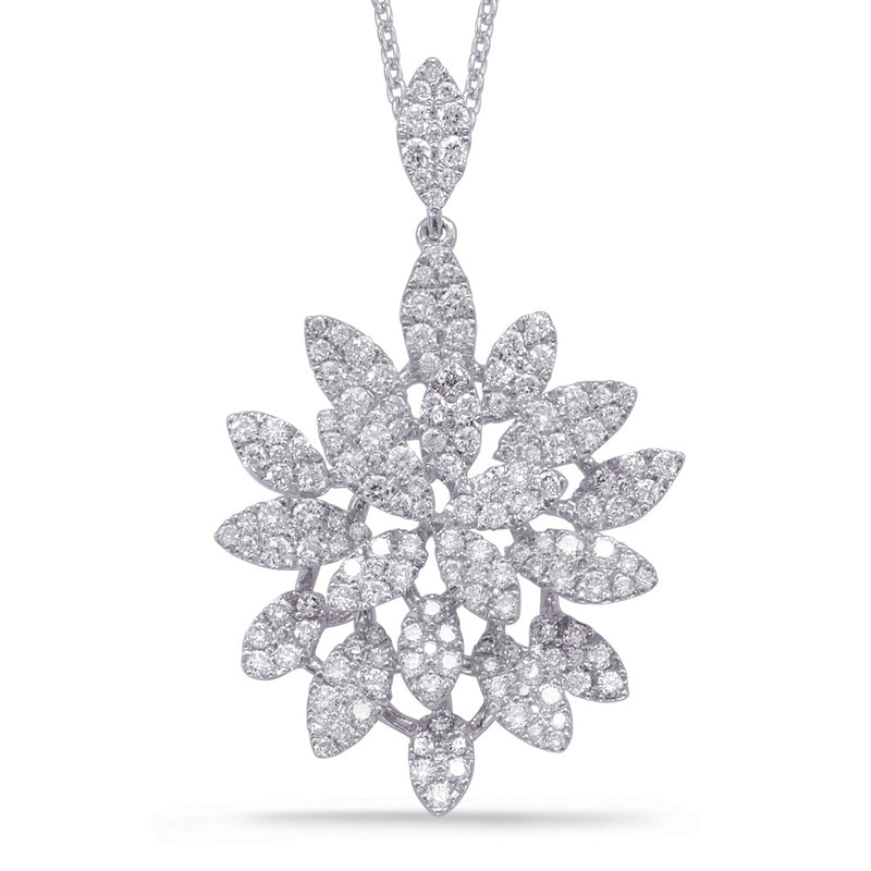 White Gold Diamond Pendant - P3218WG