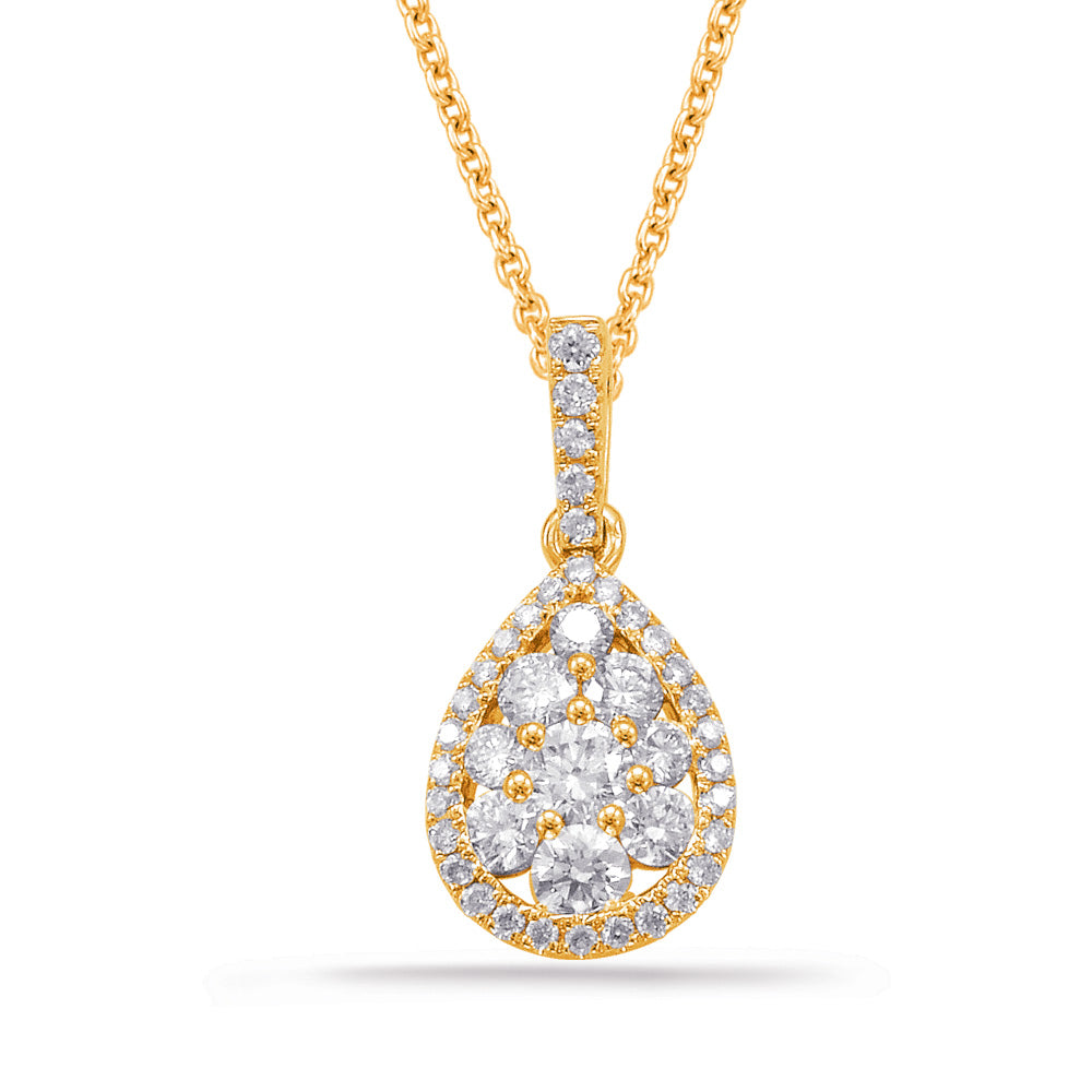 Yellow Gold Diamond Pendant - P3220YG