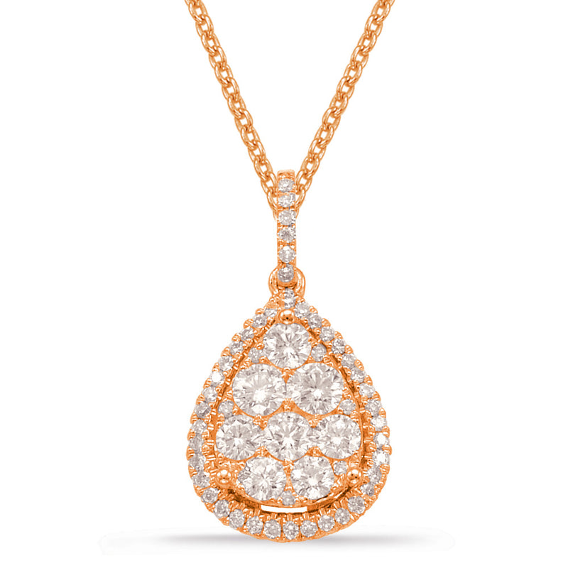 Rose Gold Diamond Pendant - P3227RG