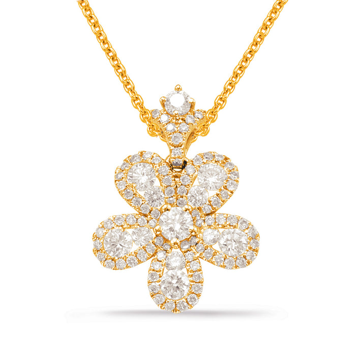 Yellow Gold Diamond Pendant - P3248YG