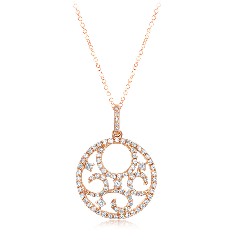 Rose Gold Diamond Pendant - P3259RG