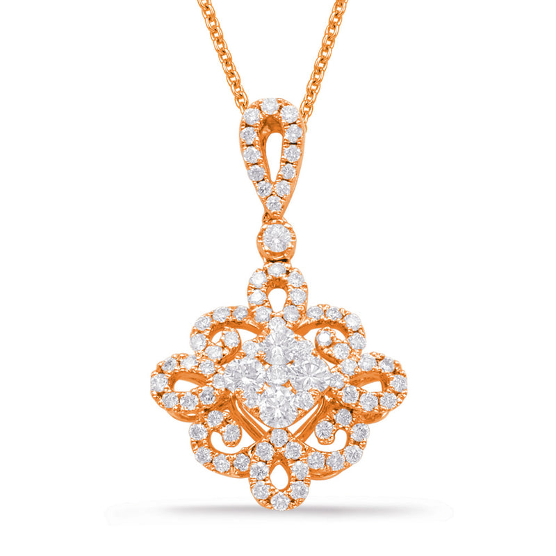 Rose Gold Diamond Pendant - P3269RG