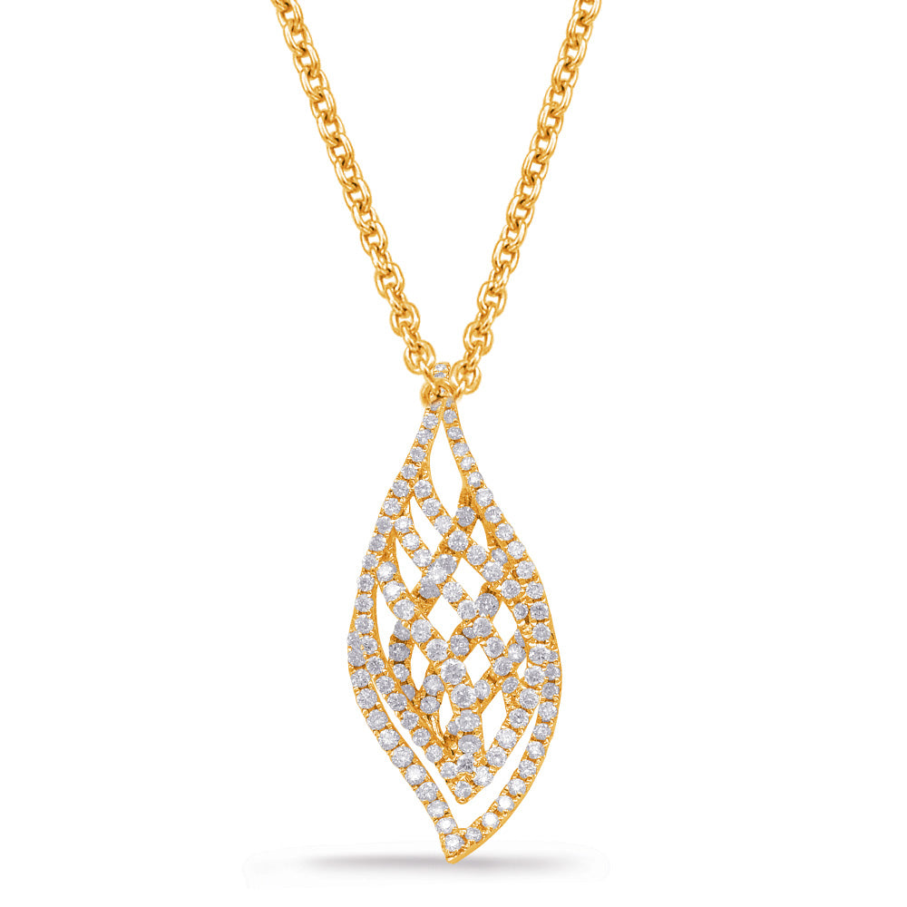 Yellow Gold Diamond Pendant - P3276YG