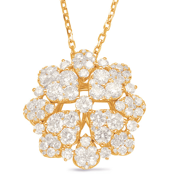 Yellow Gold Diamond Pendant - P3283YG