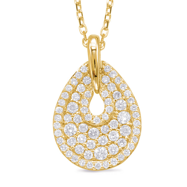 Yellow Gold Diamond Pendant - P3284YG