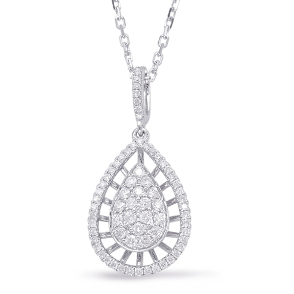 White Gold Diamond Pendant - P3285WG