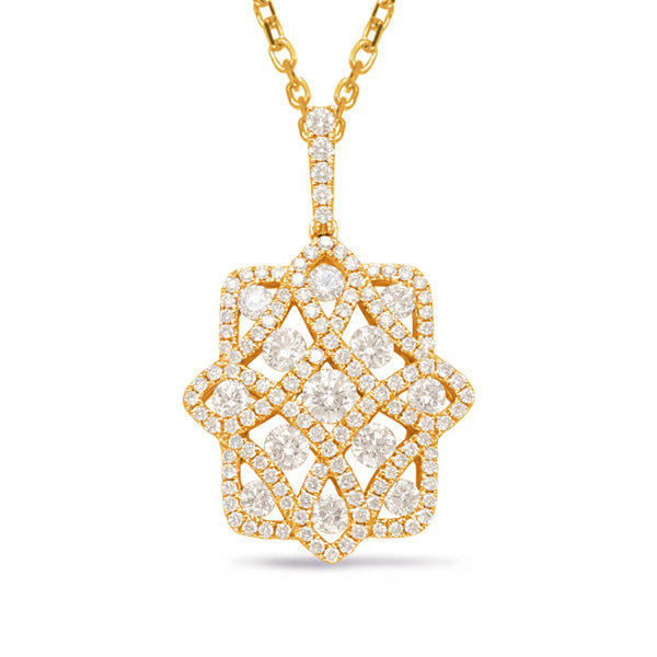 Yellow Gold Diamond Pendant - P3289YG