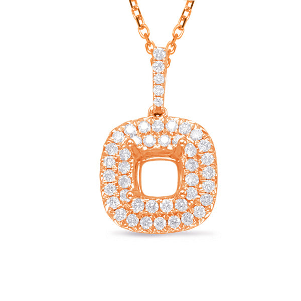 Diamond Pendant 0.75ct Cushion Center - P3291-5.0MRG