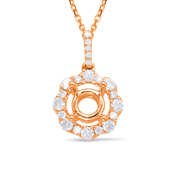 Diamond Pendant For 1ct Round Center - P3292-1RG