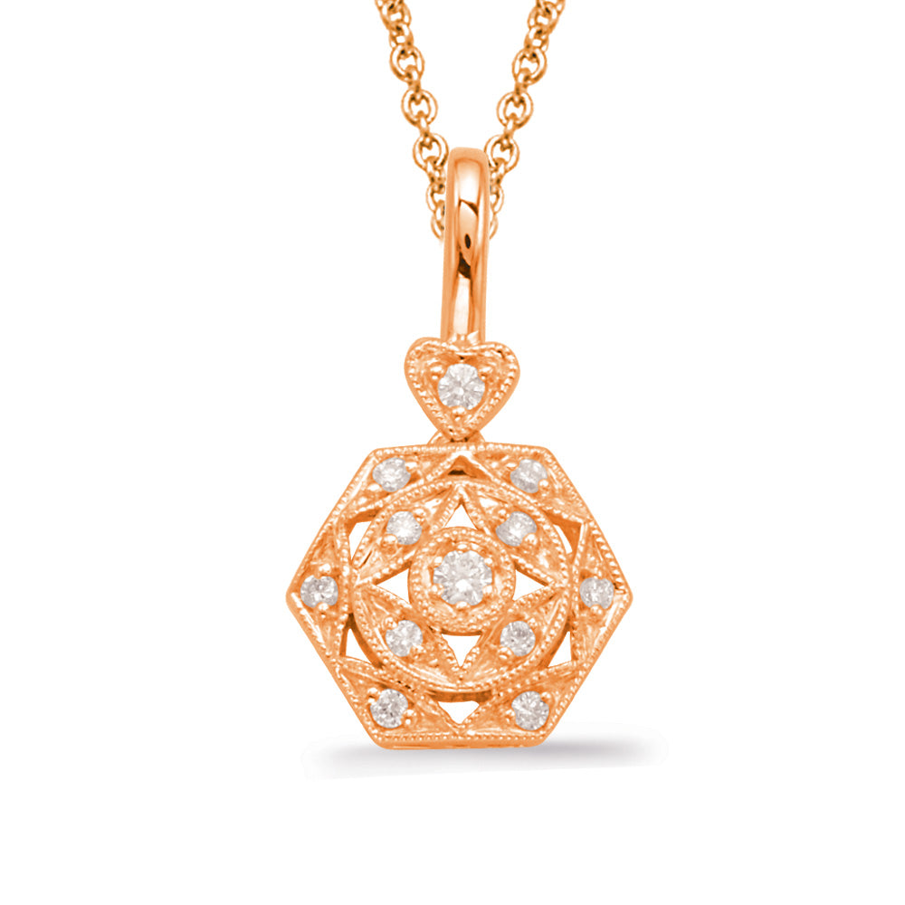Rose Gold Diamond Pendant - P3294RG