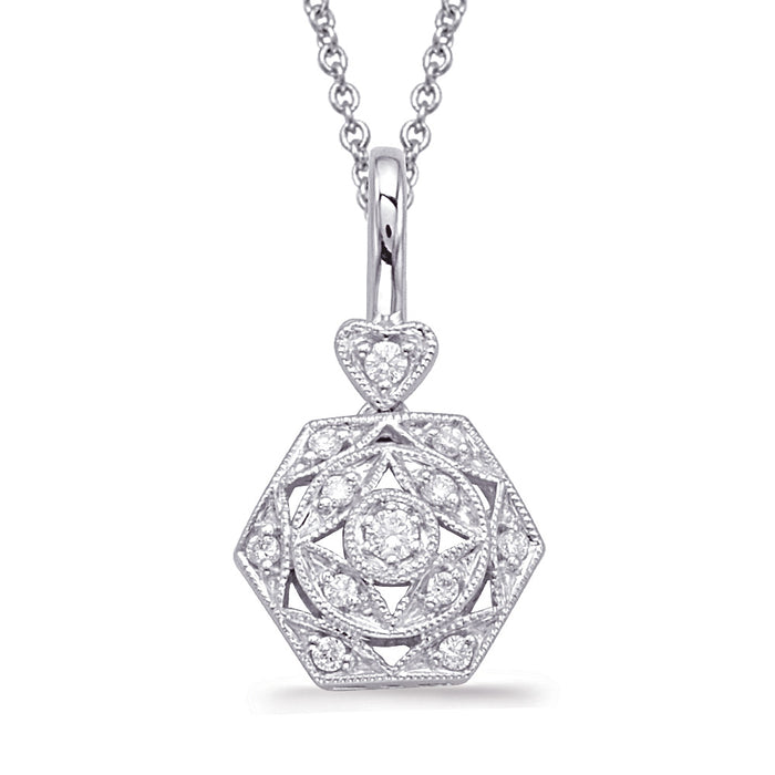 White Gold Diamond Pendant - P3294WG