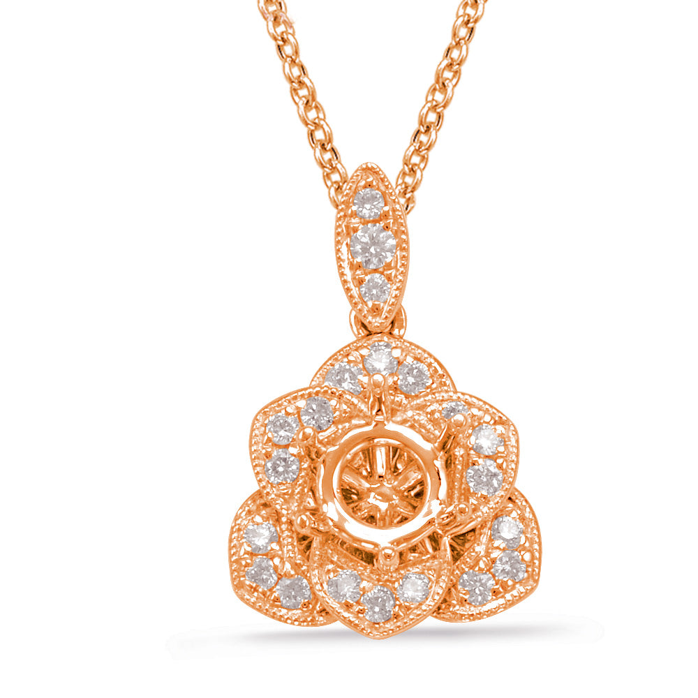 Diamond Pendant For 0.75ct Round - P3296-75RG