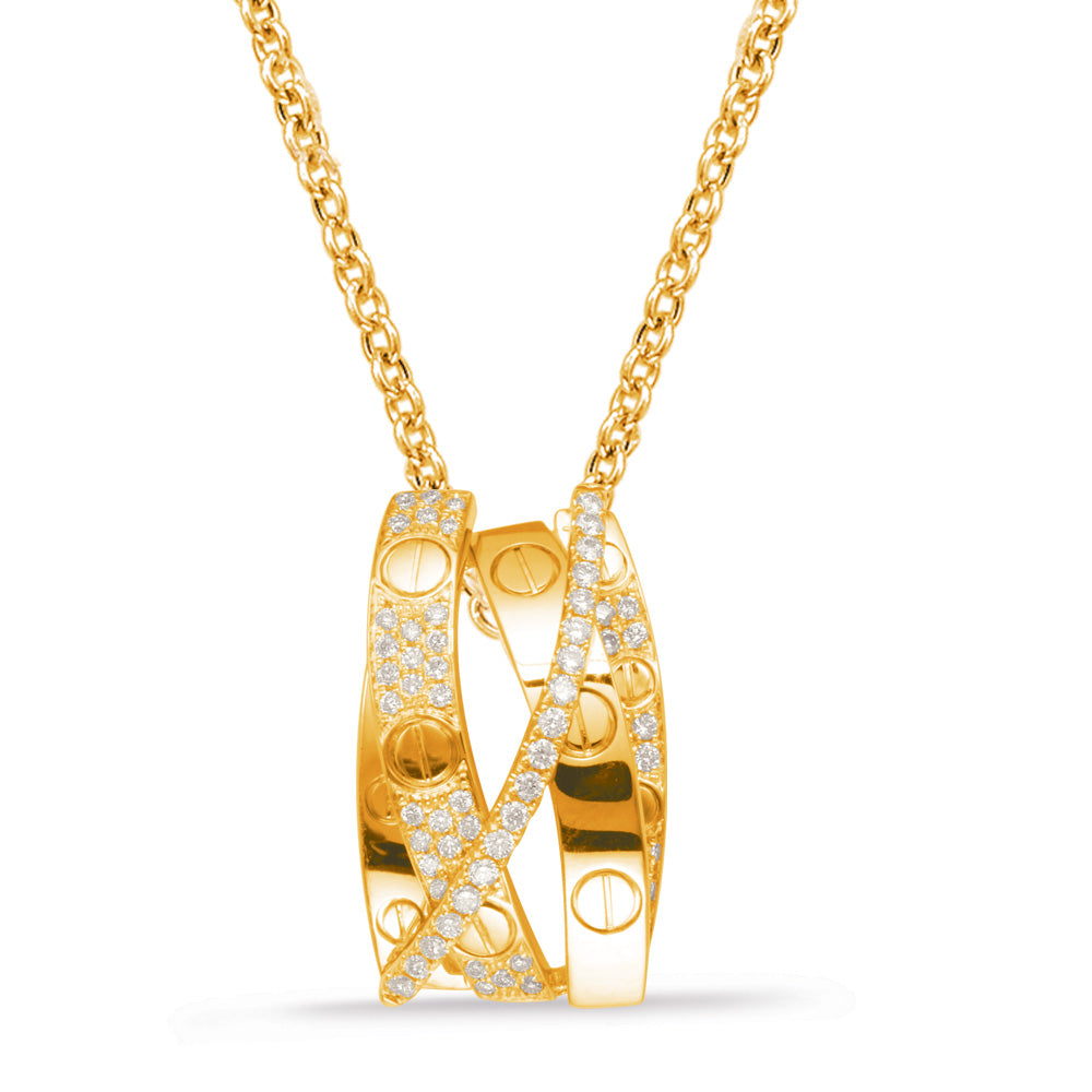 Yellow Gold Diamond Pendant - P3297YG
