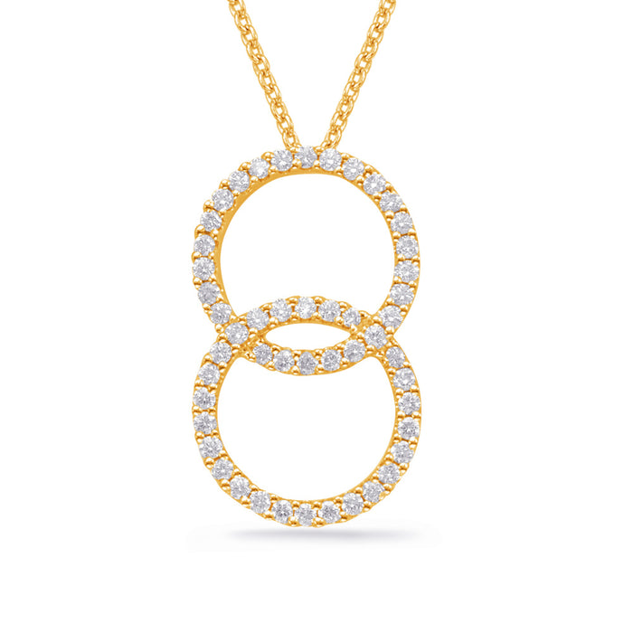 Yellow Gold Diamond Pendant - P3299YG