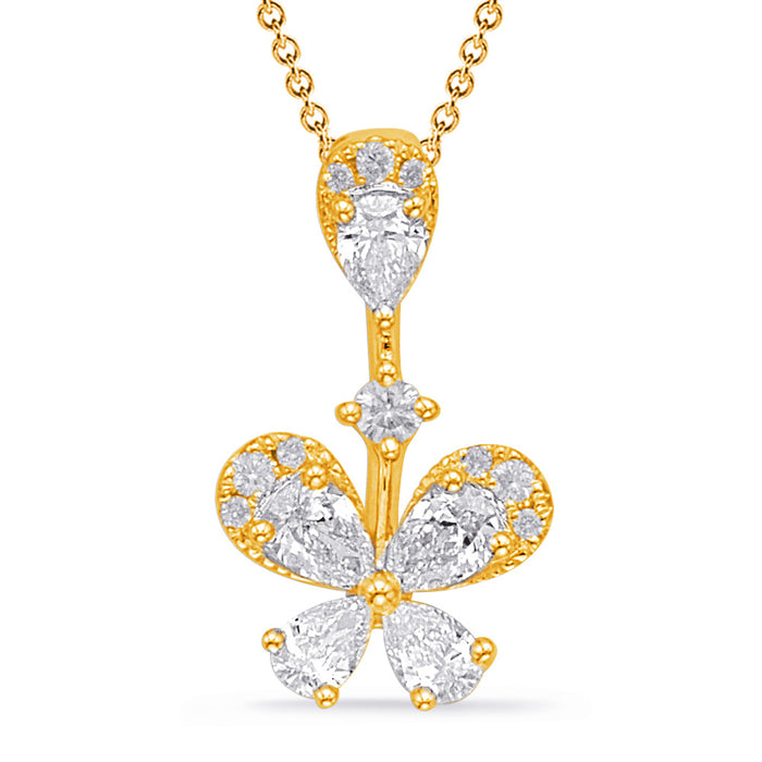 Yellow Gold Diamond Pendant - P3305YG