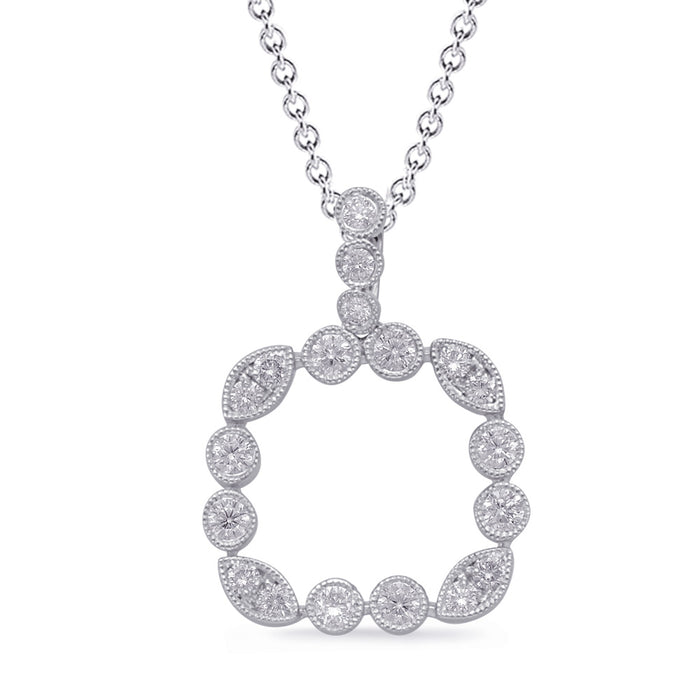 White Gold Diamond Pendant - P3307WG