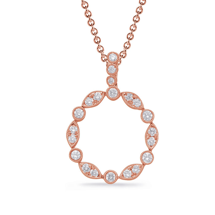 Rose Gold Diamond Pendant - P3308RG