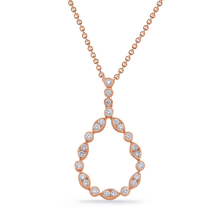 Rose Gold Diamond Pendant - P3310RG