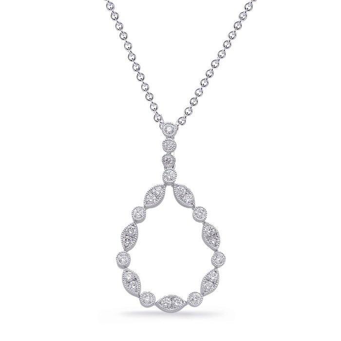 White Gold Diamond Pendant - P3310WG