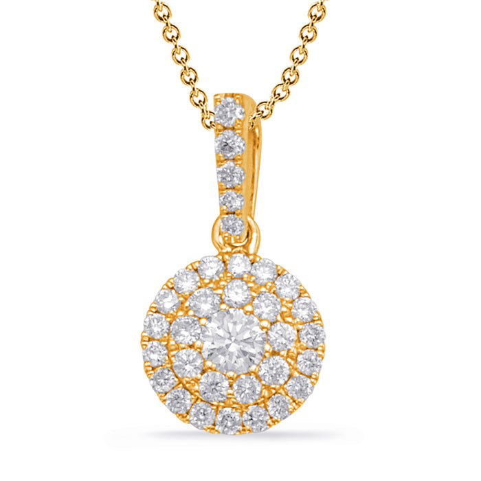 Yellow Gold Diamond Pendant - P3311YG