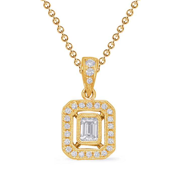 Yellow Gold Diamond Pendant - P3315YG