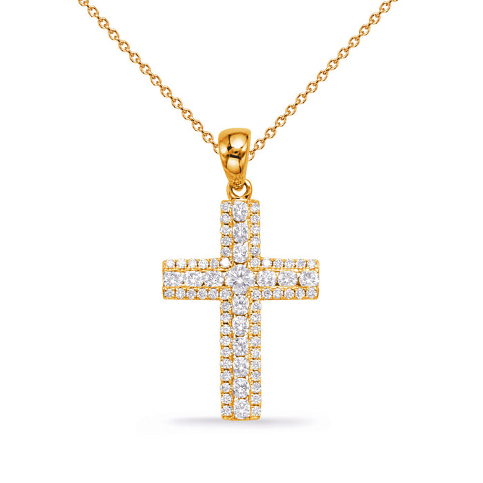 Yellow Gold Diamond Pendant - P3321YG