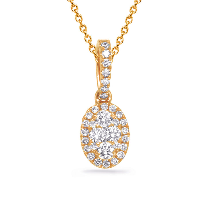 Yellow Gold Diamond Pendant - P3324YG