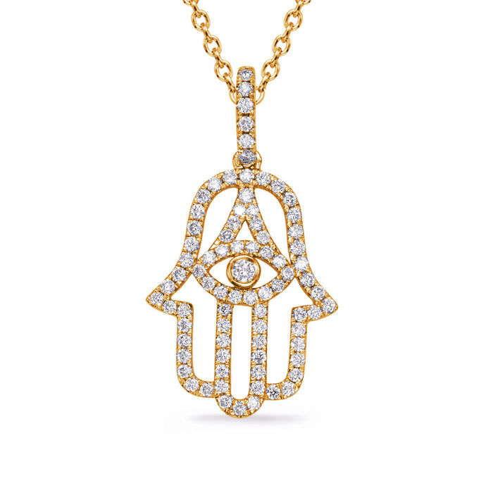 Yellow Gold Diamond Pendant - P3325YG