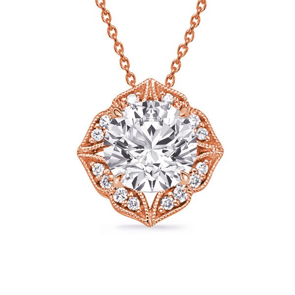 Rose Gold Diamond Pendant - P3336-15RG