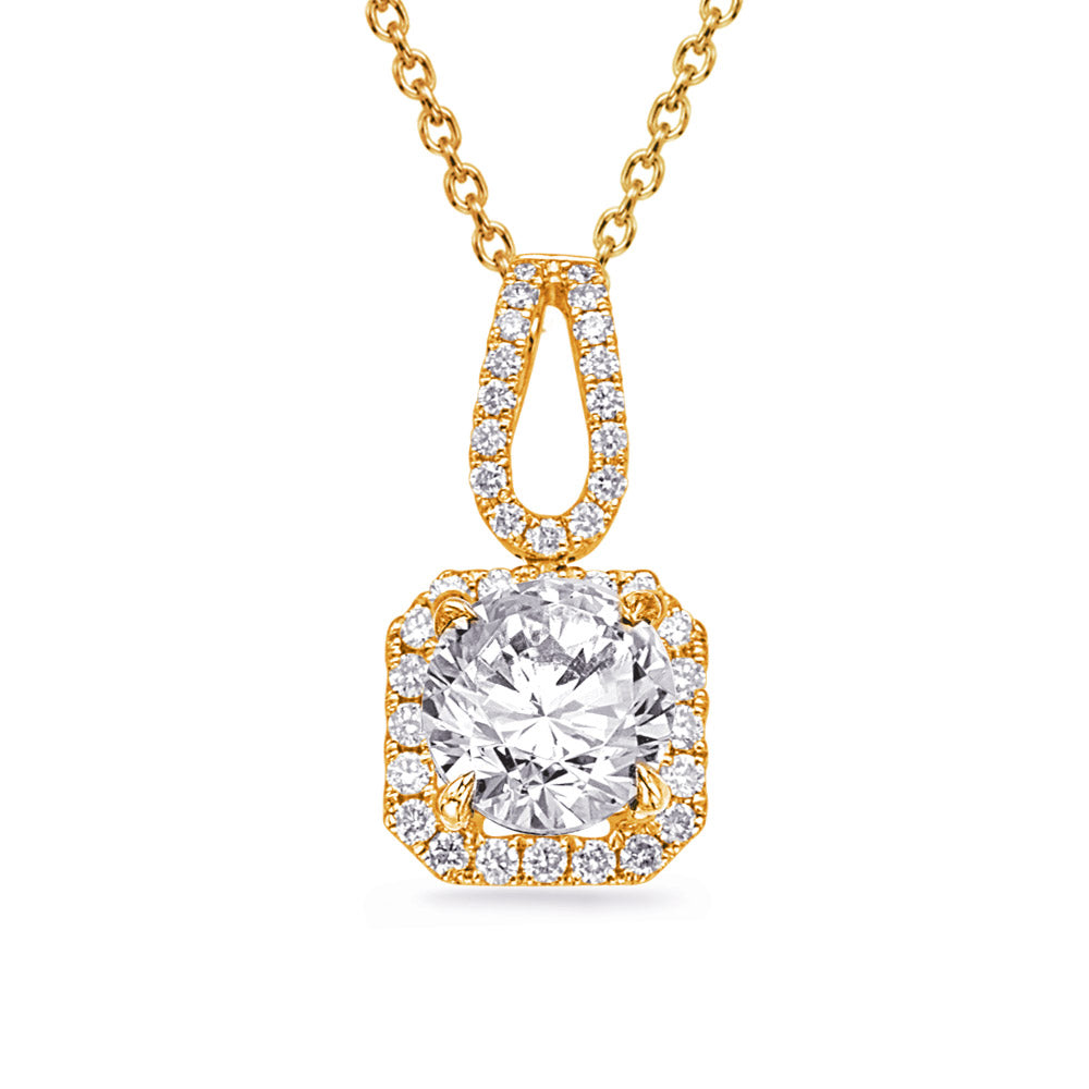 Yellow Gold Diamond Pendant - P3340-1YG