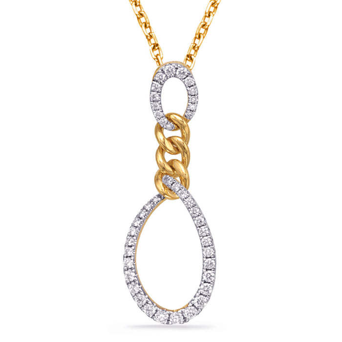 Yellow Gold Diamond Pendant - P3345YG