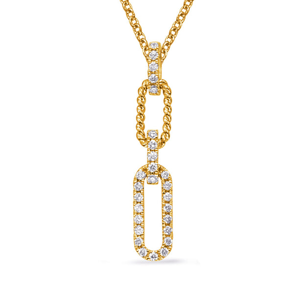 Yellow Gold Diamond Pendant - P3347YG