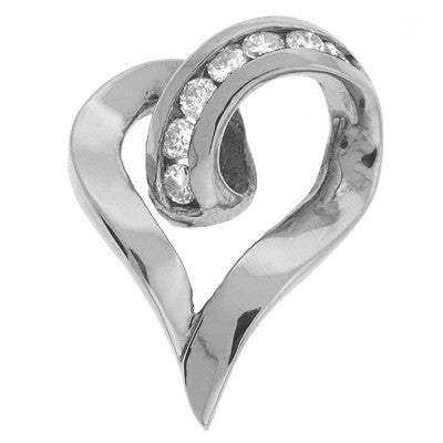 White Gold Diamond Heart Pendant