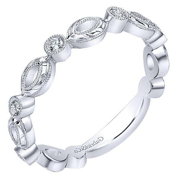 White Gold Diamond Stackable Ring  # 10110474